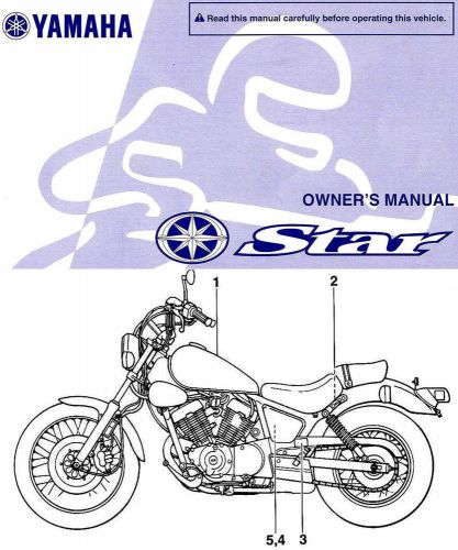 2011 yamaha xv250 star 250 motorcycle owners manual-xv 250-xv250a1-dragstar