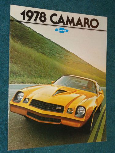 1978 chevrolet camaro (including z28 models) sales brochure /  original catalog!