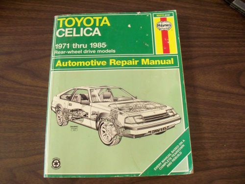 Haynes toyota celica auto repair service manual 1971-1985 # 92015