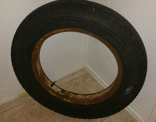 21&#034; x 4&#034; split rim model t ford chevrolet dodge buick?? w/ us royal tire vintage