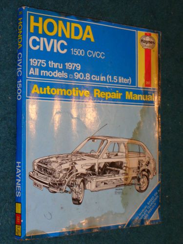 1975-1979 honda civic shop manual hayne&#039;s service book  75 76 77 78 79