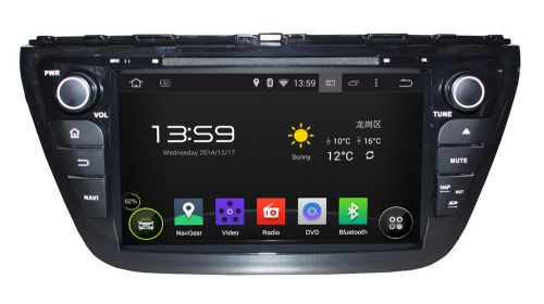 Pure android 4.4 os car dvd player gps/head unit radio aux for 2014 suzuki sx4