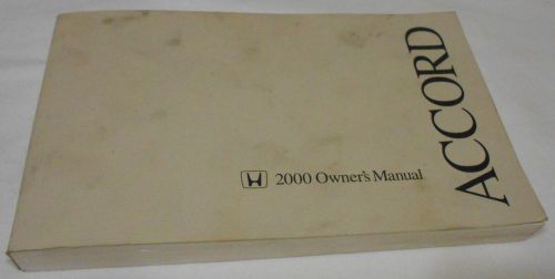 2000 honda accord sedan owner&#039;s manual. free s/h