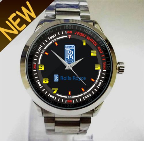 Hot item&#034;! rolls royce logo emblem sport wriswatch