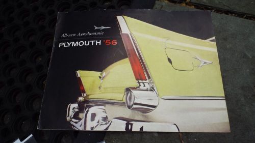 1956 plymouth sales brochure / original dealership folder!