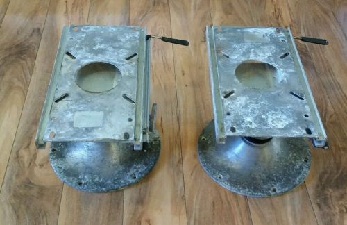 Two used swivl-eze attwood sliding boat seat pedestals