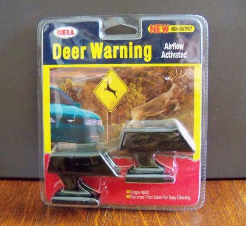 Pkg of 2 bell airflow activated deer warning for car  removable - safety feature