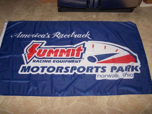 5 ft by 3 ft  - summit motorsport park - shop flag   street outlaws drag racing