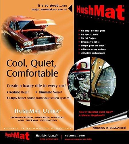 Hushmat 10150 ultra black foil starter kit with damping pad - 4 piece