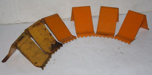 Lot of 6 steel wheel chocks (4) wheel chocks marked &#034;nissan&#034;