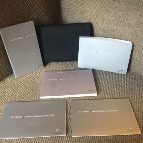 2015 infiniti q70 owners manual with navigation book, supplements and case