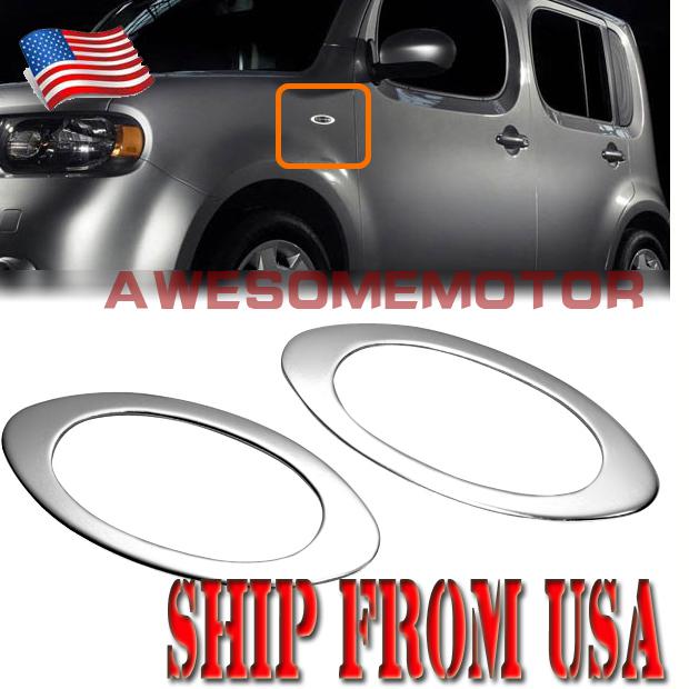 Us triple chrome side turning signal light cover trims for 10-11 nissan dualis
