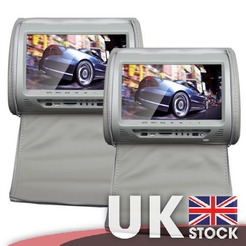 9&#034; digital screen touch panel headrest dvd audio player w/ zipper cover usb port