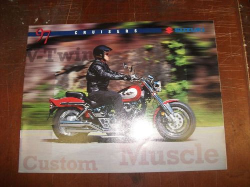 Original nos 1997 suzuki motorcycle sales brochure cruisers full line up