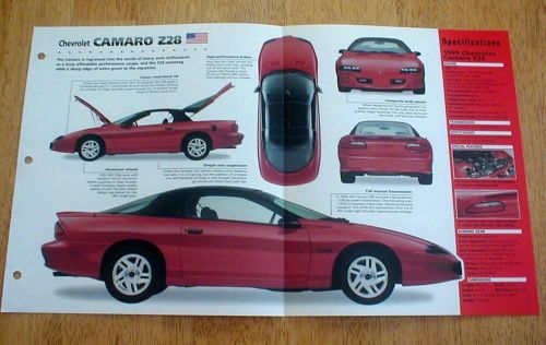 1995 chevrolet camaro z28 coupe unique imp brochure