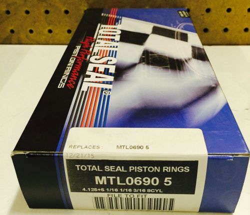 Total seal gapless piston ring set mtl0690-5 1/16 1/16 3/16 4.125 bore file fit