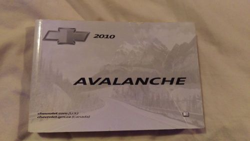 2010 chevrolet avalanche owner&#039;s manual