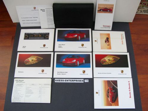 02 - 2002 porsche 986 boxster s owners manuals drivers books set + extras # l166