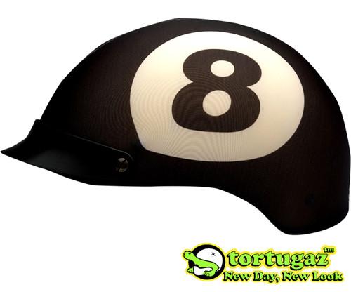 New 8 ball motorcycle dot half helmet tortugaz fashion cover