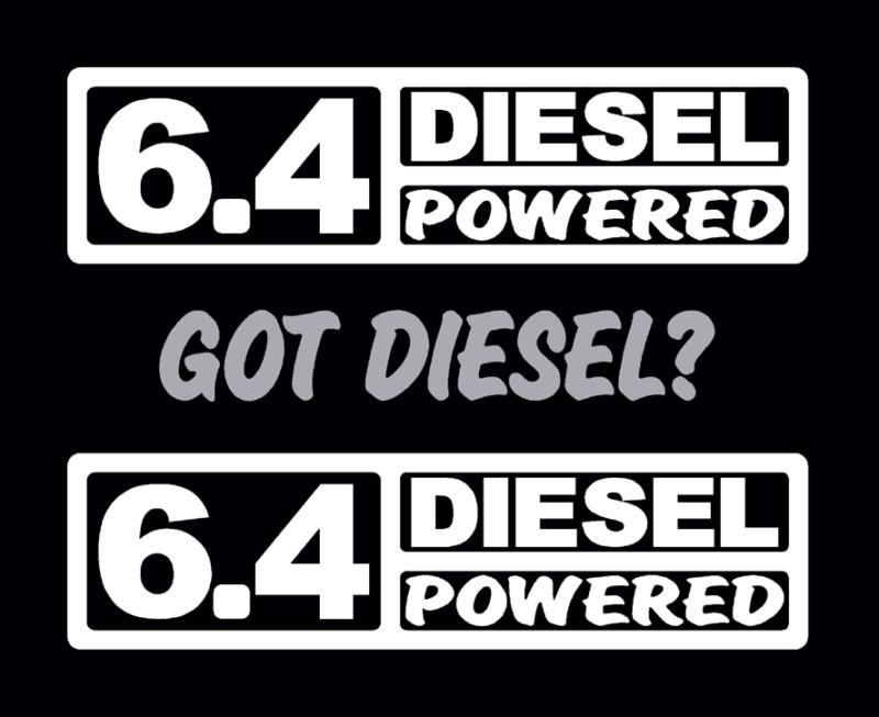 2 diesel powered 6.4 decals 2 chrome got diesel powerstroke emblem sticker badge