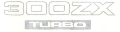 300zx decal for 1987-1989 turbo. decal is metalic gray on clear