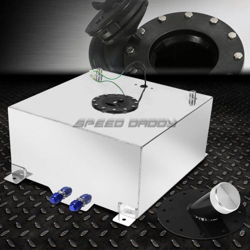 20 gallon/78l polished aluminum fuel cell tank+level sender+45° fast fill neck