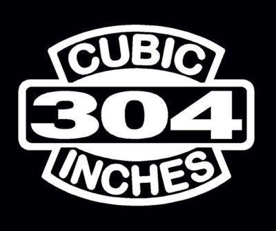 2 v8 304 cubic inches engine decal set 304 ci emblem stickers