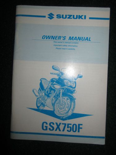 1998-2001 suzuki motorcycle owner manual gsx750f owner&#039;s 2000 1999