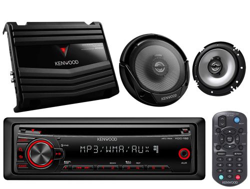 Kenwood am fm cd aux mp3 radio, kenwood 6.5&#034;2way coaxial speakers,400w amplifier