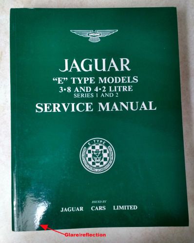 Jaguar e-type 3.8 &amp; 4.2 series 1 &amp; 2 service manual free shipping