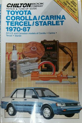 Chilton #7036 toyota corolla/carina tercel/starlet 1970-1987 manuel