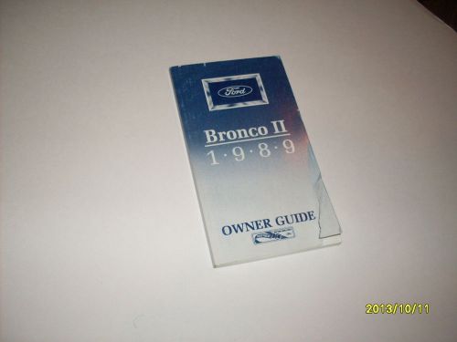 1989 ford bronco ii owners manual owner&#039;s guide book original 2nd printing