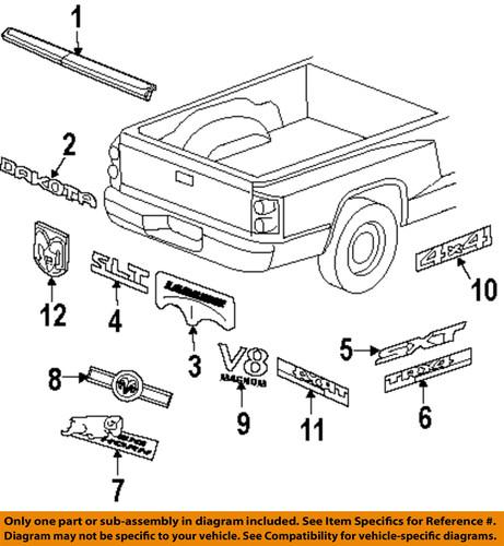 Mopar oem 4389988aa trunk lid-emblem badge nameplate