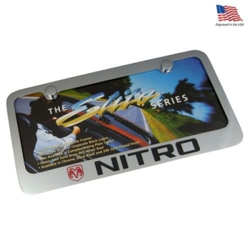 Dodge nitro chrome license plate frame - brand new!