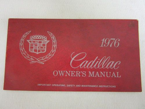 1976 cadillac owners manual original   (l15)