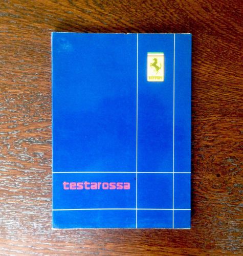 Ferrari testarossa owners manual. 1986 model, very good condition!