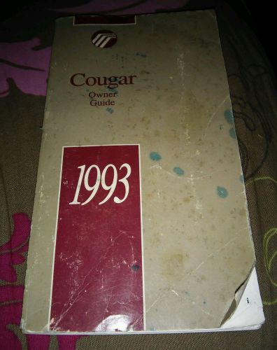 1993 mercury cougar owner manuel