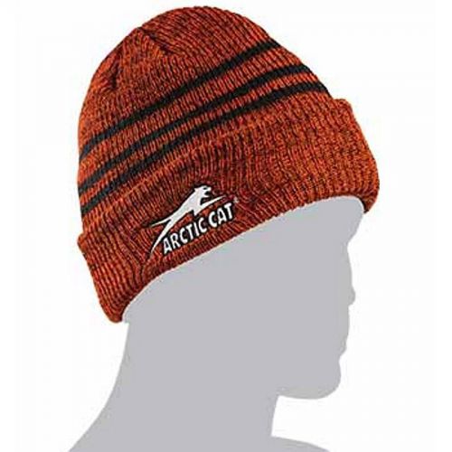 Arctic cat adult aircat stripes watchman beanie stocking hat - orange - 5253-168