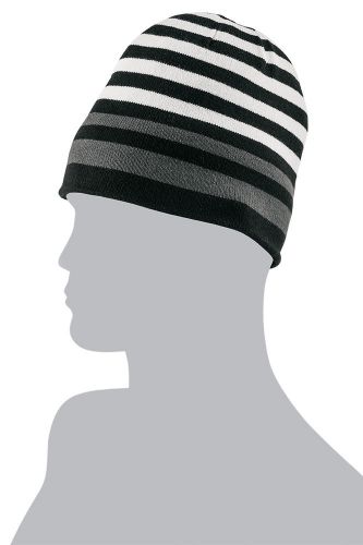 Arctic cat adult stripes reversible beanie / hat - black - gray 5263-052