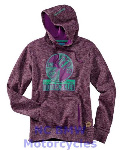 Bmw genuine motorcycle women roadster hooded sweatshirt purple size s