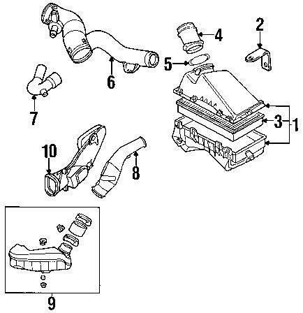 Volkswagen\audi 06a906461gx genuine oem air mass sensor