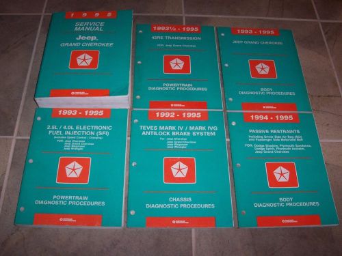 1995 jeep grand cherokee shop service repair manual set limited se 4.0l 5.2l 4wd