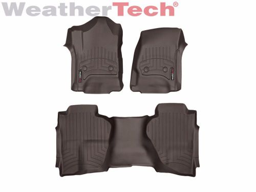 Weathertech floorliner for chevy silverado 1500 ext. cab 4x4 - 2014-2016 - cocoa