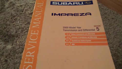 2000 subaru impreza transmission &amp; differential sec. 5 service manual