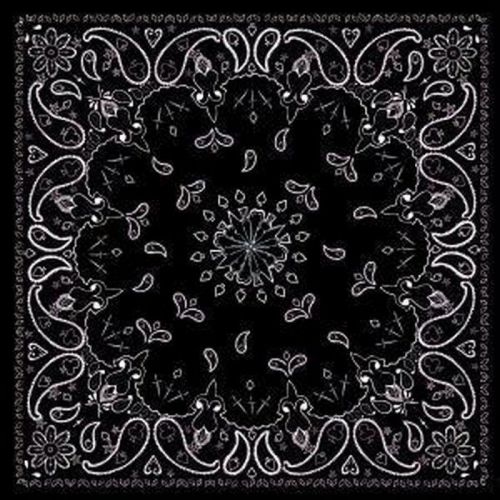 Zan headgear bandannas  black paisley