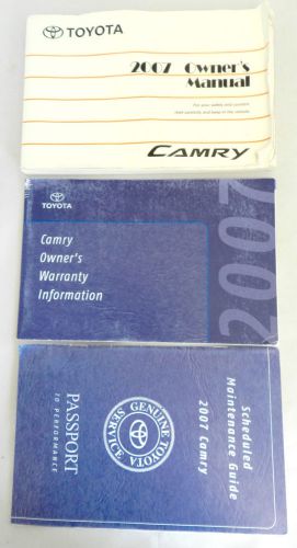 2007 toyota camry owners manual set 01999-33735