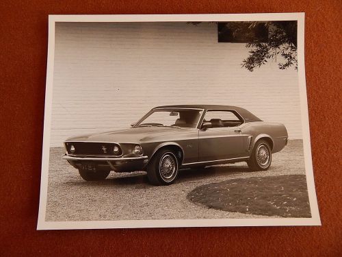 Mustang 1969 grande original ford b&amp;w photo very rare w/ negative number 69