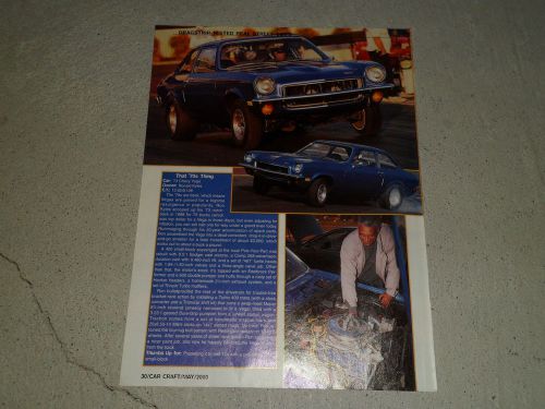 1973 chevrolet vega article / ad