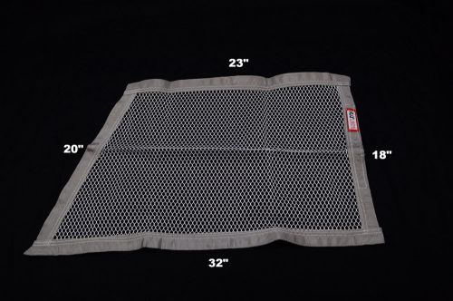 Rjs racing gray &amp; white oblong mesh window net 23 x 18 x 32 x 20