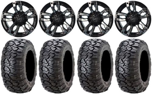 Madjax velocity mach wheels 12&#034; 23x10-12 ultracross tires e-z-go &amp; club car